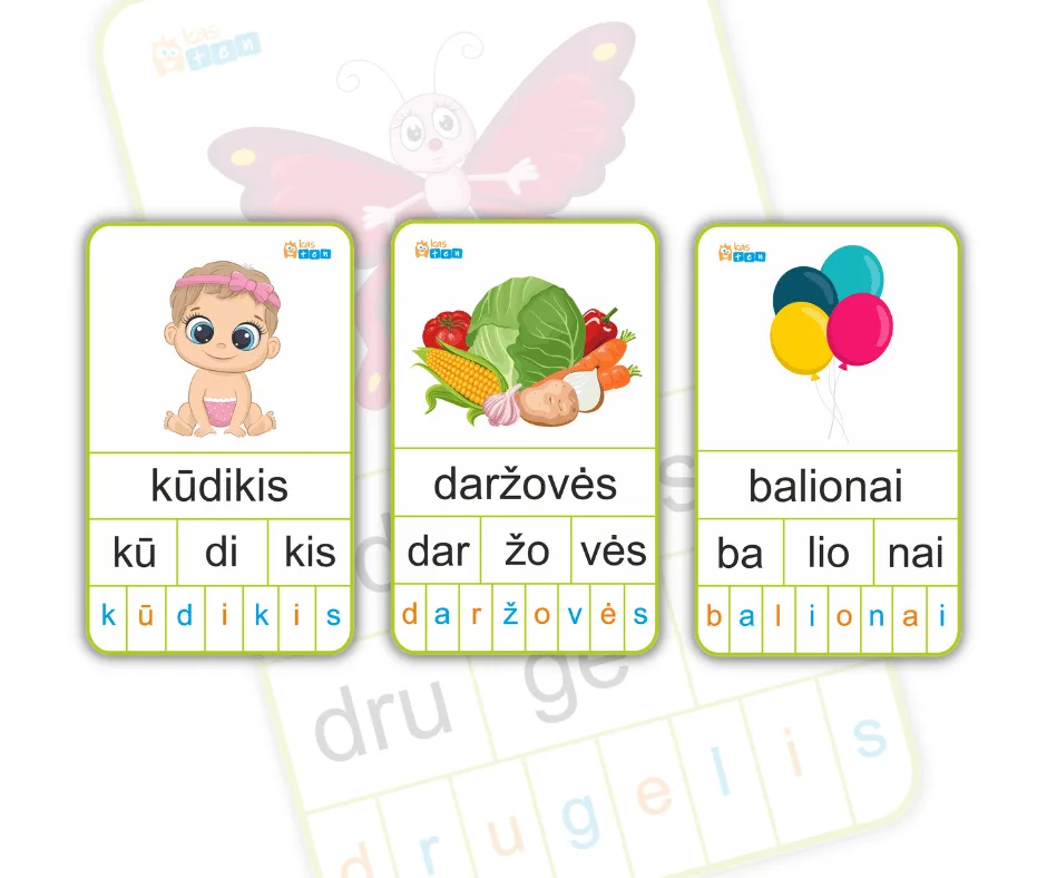 Skaitymo-korteles-triskiemeniai-zodziai