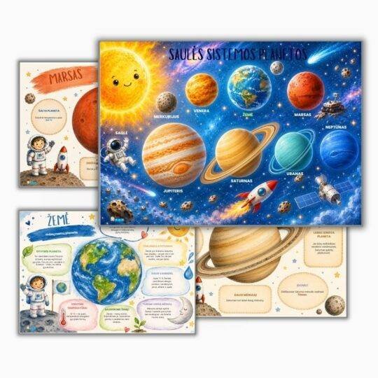 Kosmoso karalystė: susipažink su planetomis