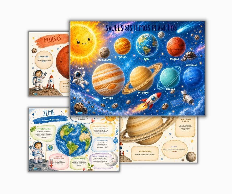 Kosmoso karalystė: susipažink su planetomis